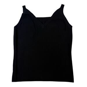 Dana Buchman Petite Medium Black Knit Tank Top